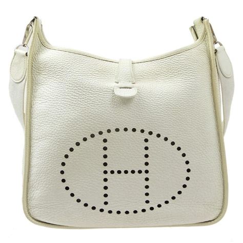 hermes evelyn white|authentic hermes evelyne bag.